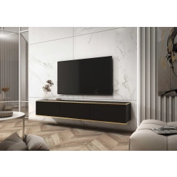 Szafka RTV Czarno - Złota  175 cm